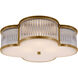 Alexa Hampton Basil 3 Light 17.25 inch Natural Brass with Clear Glass Flush Mount Ceiling Light in Natural Brass and Clear Glass