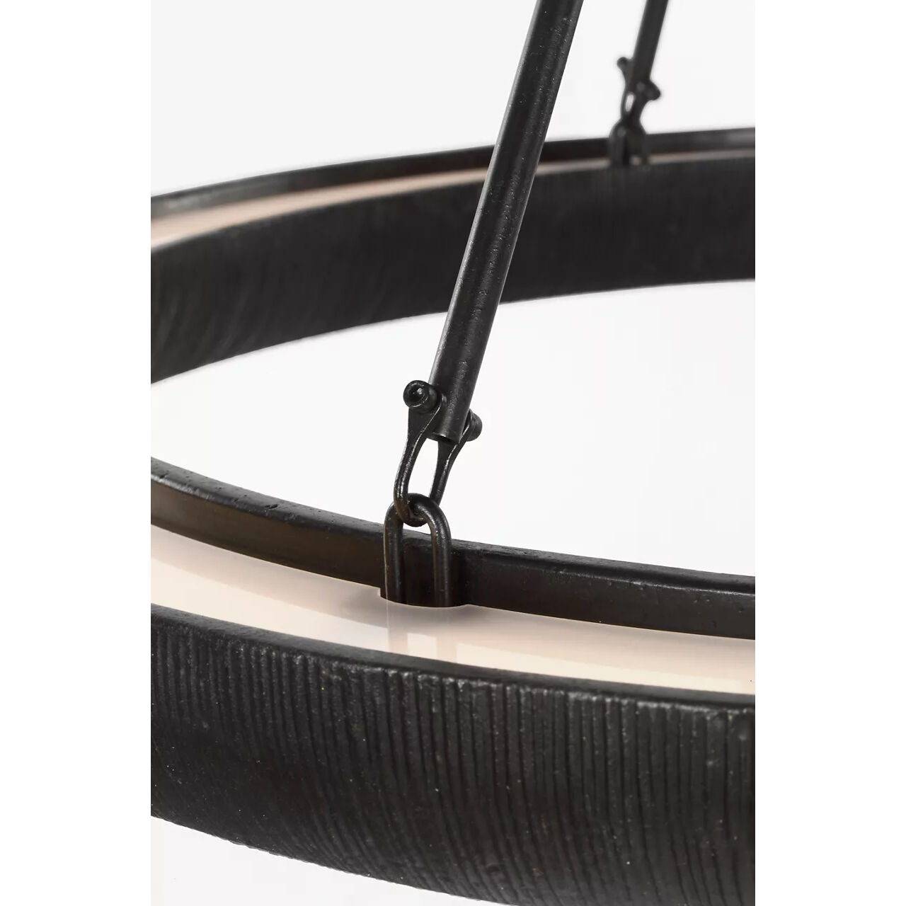 Kelly Wearstler Utopia LED 30 inch Aged Iron Ring Chandelier Ceiling Light