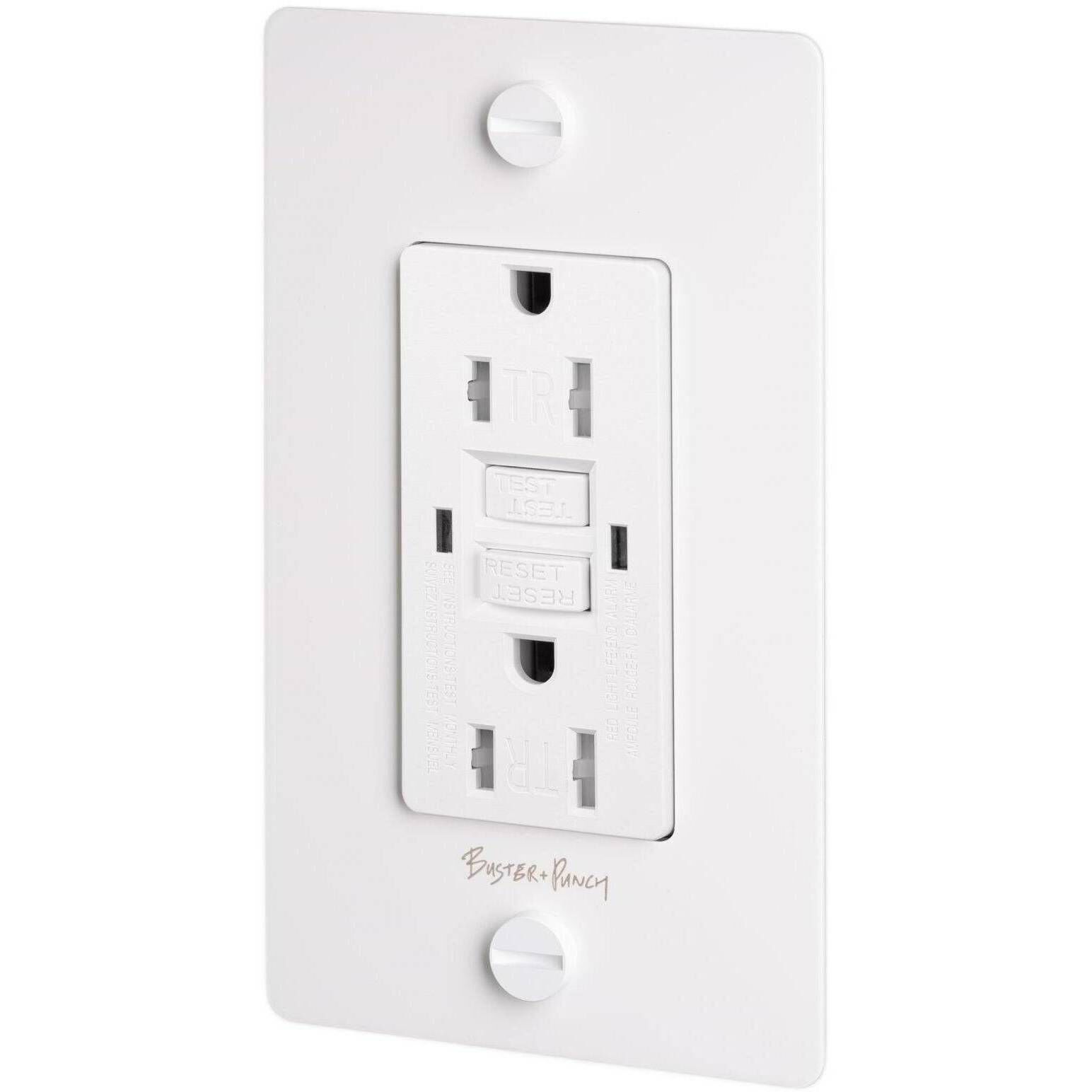 1G Duplex 125 White Outlet, GFCI