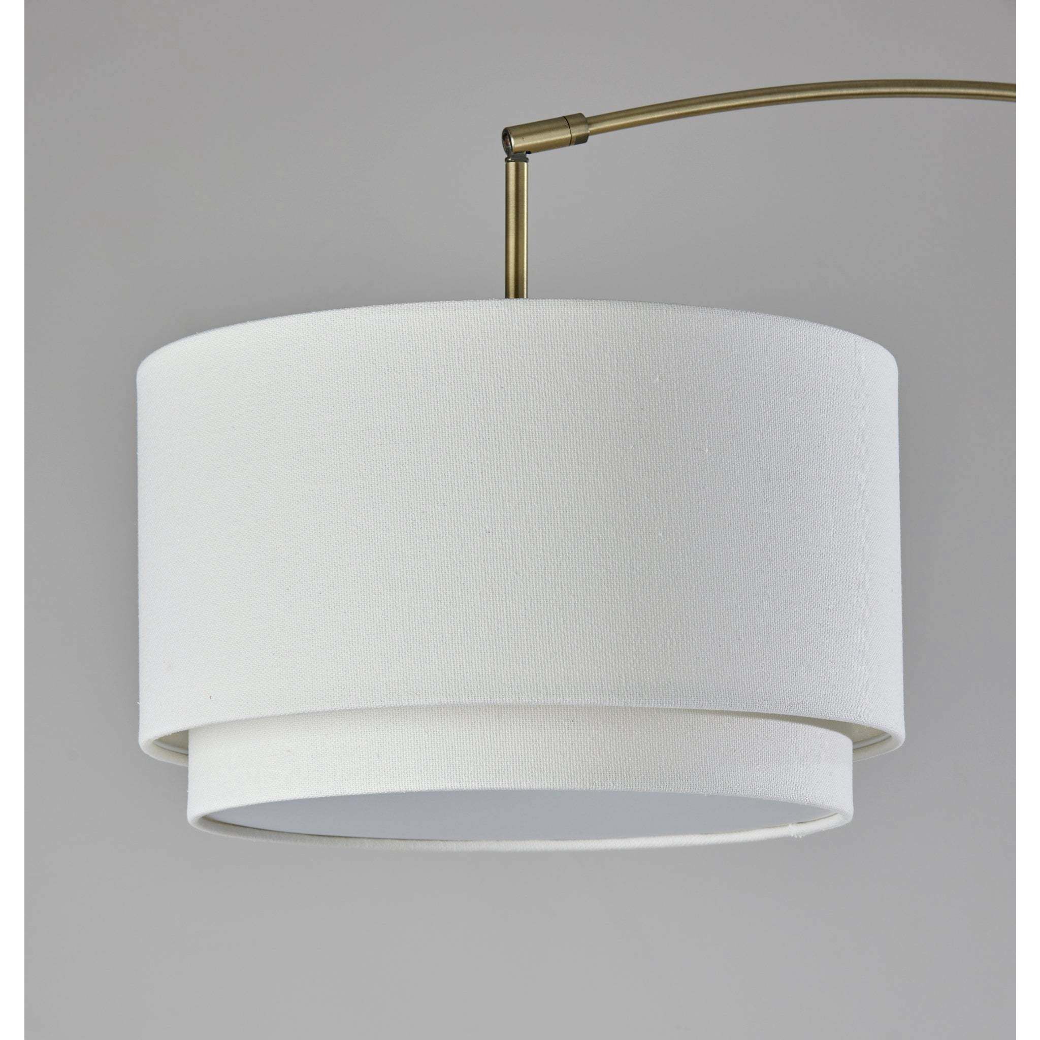 Brinkley 73.5 inch 100.00 watt Antique Brass Arc Floor Lamp Portable Light