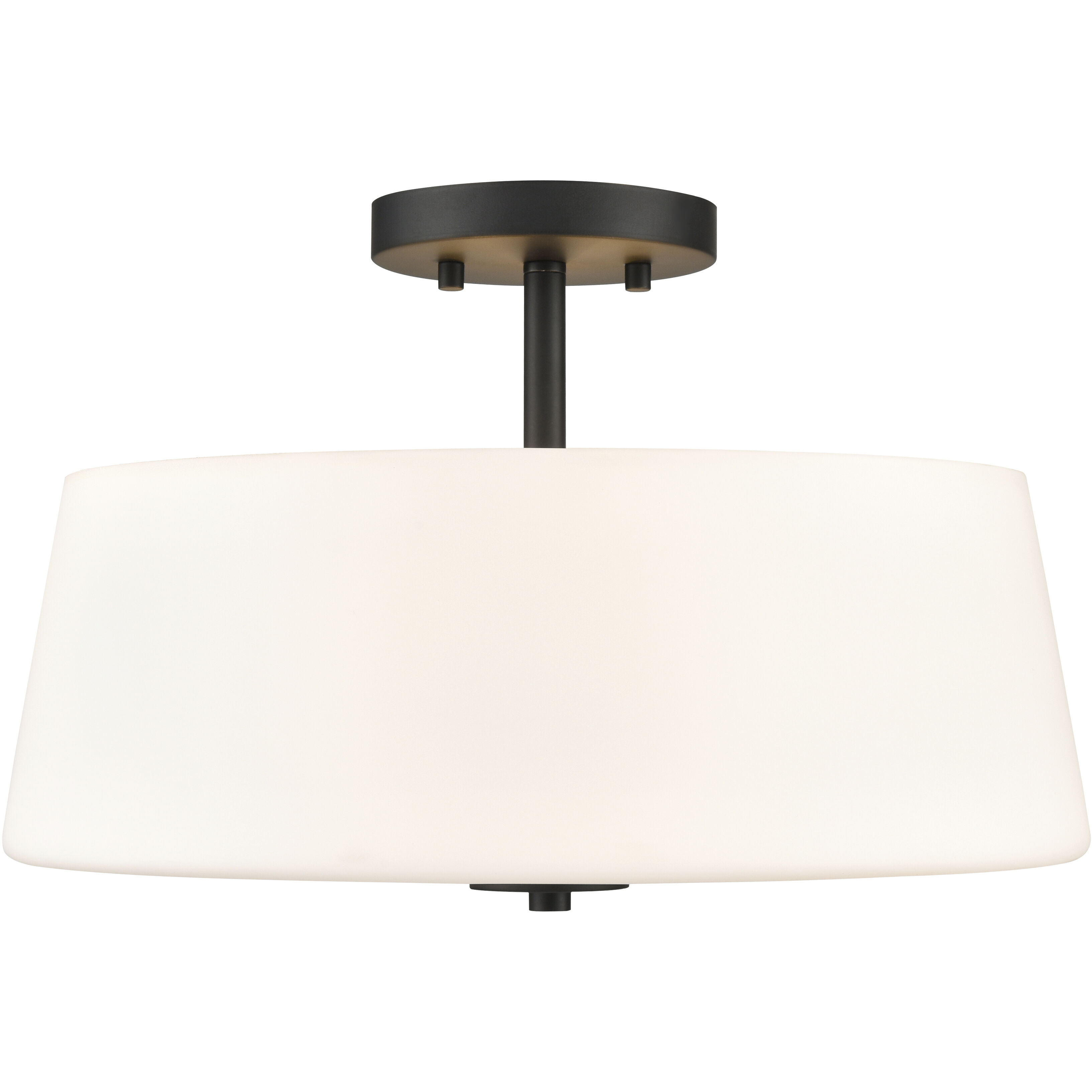 Laphia 3 Light 15.75 inch Matte Black Semi-Flush Mount Ceiling Light