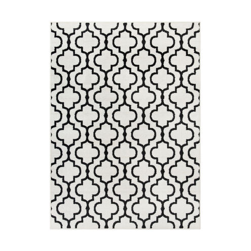 Seville 35 X 24 inch Black/White Rugs, Rectangle
