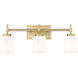 Cadoc 3 Light 23.5 inch Modern Gold Bath Vanity Light Wall Light