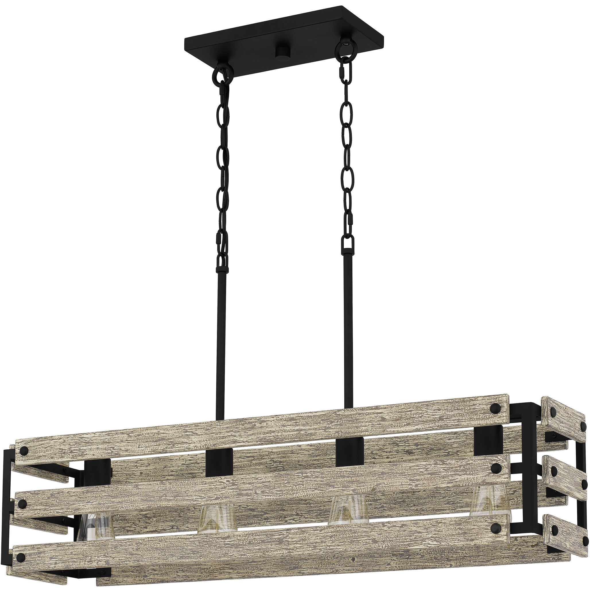 Ashburn 4 Light 34 inch Earth Black Island Light Ceiling Light