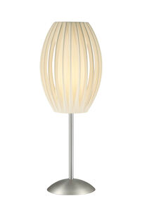 Egg 25 inch 60.00 watt Satin Steel Table Lamp Portable Light
