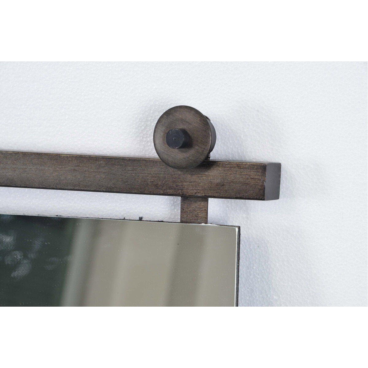 Sersha 40 X 26 inch Graphite Bronze Painted Wall Mirror, Medium Rectangular