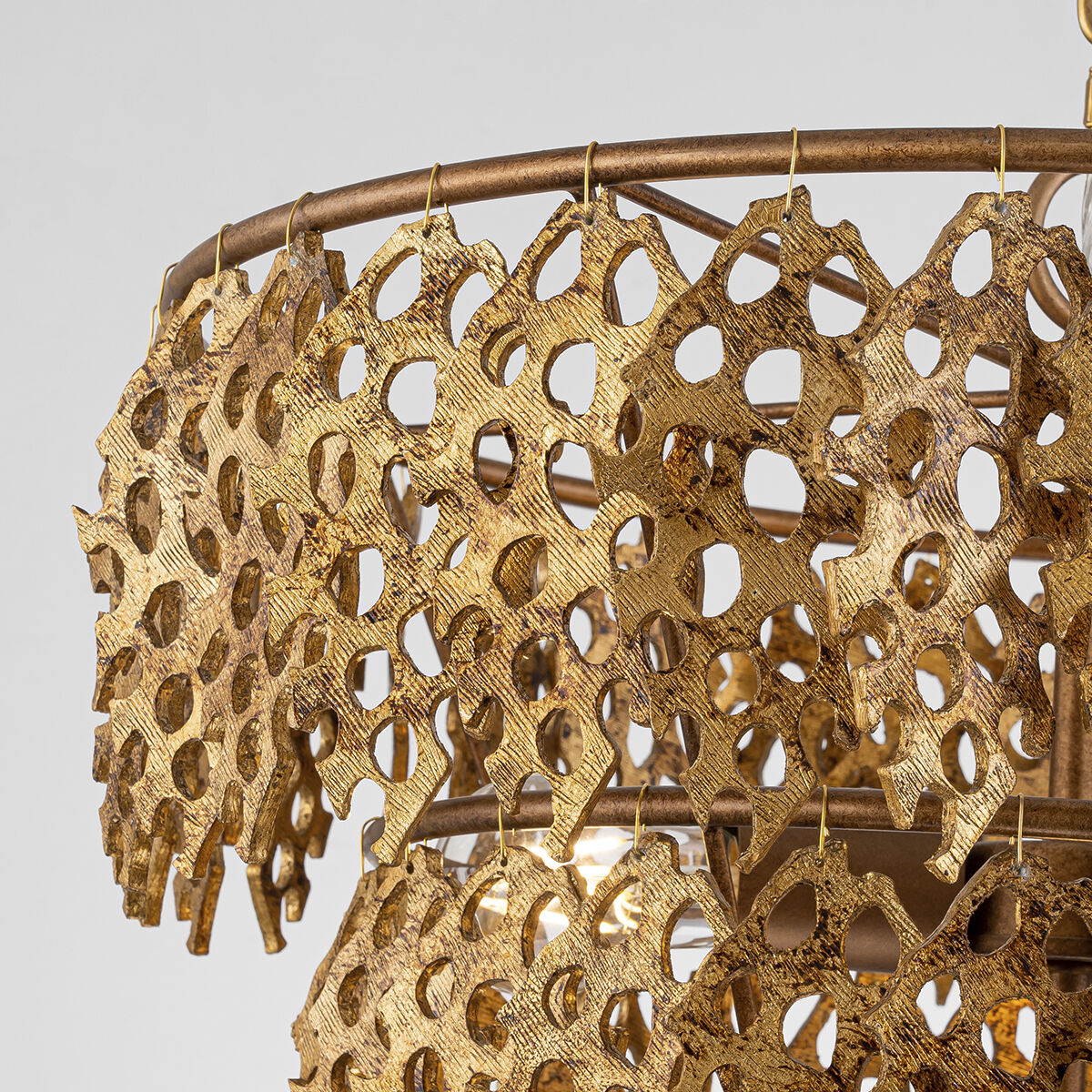 Coral Luxe 4 Light 20 inch Gold Pendant Ceiling Light