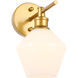 Gene 1 Light 6 inch Brass Wall sconce Wall Light