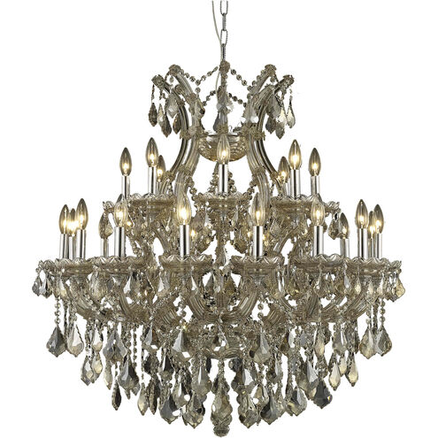 Maria Theresa 24 Light 36 inch Golden Teak Dining Chandelier Ceiling Light in Royal Cut