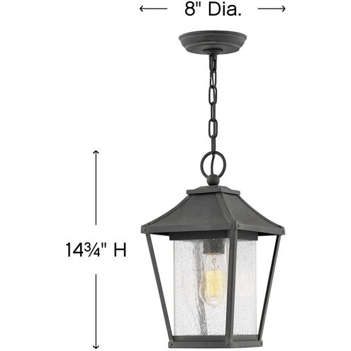 Palmer LED 8 inch Museum Black Outdoor Hanging Lantern