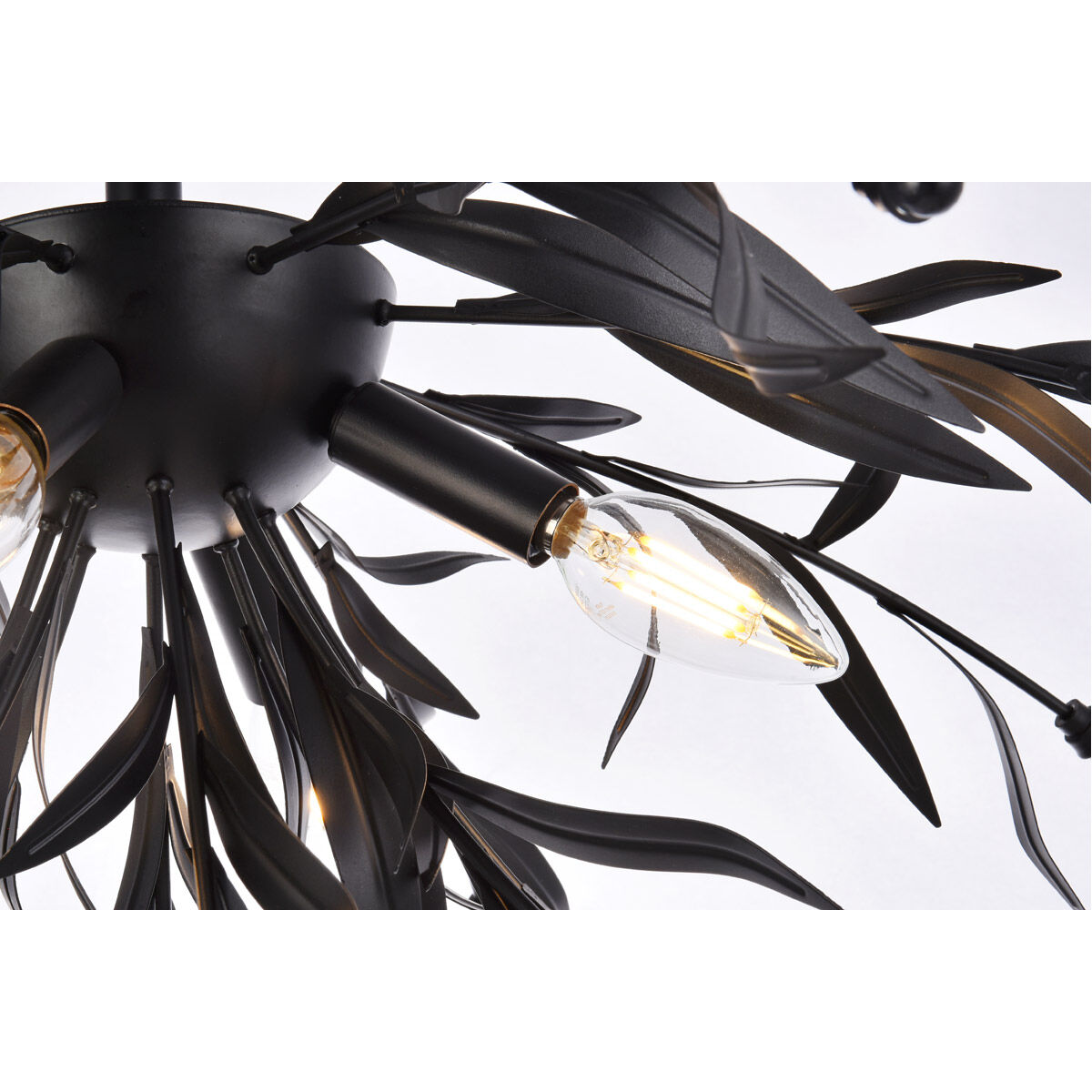 Priscilla 4 Light 23 inch Black Flush Mount Ceiling Light
