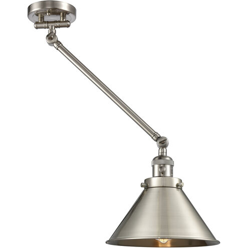 Briarcliff 21 inch 100 watt Satin Nickel Swing Arm Wall Light in Brushed Satin Nickel, Franklin Restoration