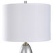 Signature 34 inch 150 watt Nabanil Gold and Silver Table Lamp Portable Light