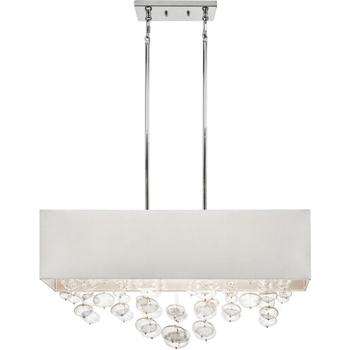 Piatt 6 Light 11 inch Chrome Chandelier Ceiling Light, Linear (Single)