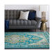 Zeus 102 X 66 inch Emerald/Olive/Khaki/Teal/Aqua/Dark Blue Rugs, Wool