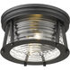 Cape Harbor 2 Light 12 inch Matte Black Flush Mount Ceiling Light