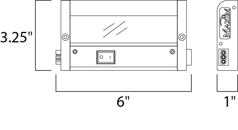 CounterMax MX-L-120-2K LED 6 inch Brushed Aluminum Under Cabinet Lighting