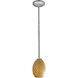 Brandy FireBird 1 Light 6 inch Brushed Steel Pendant Ceiling Light in Amber Firebird, Rod