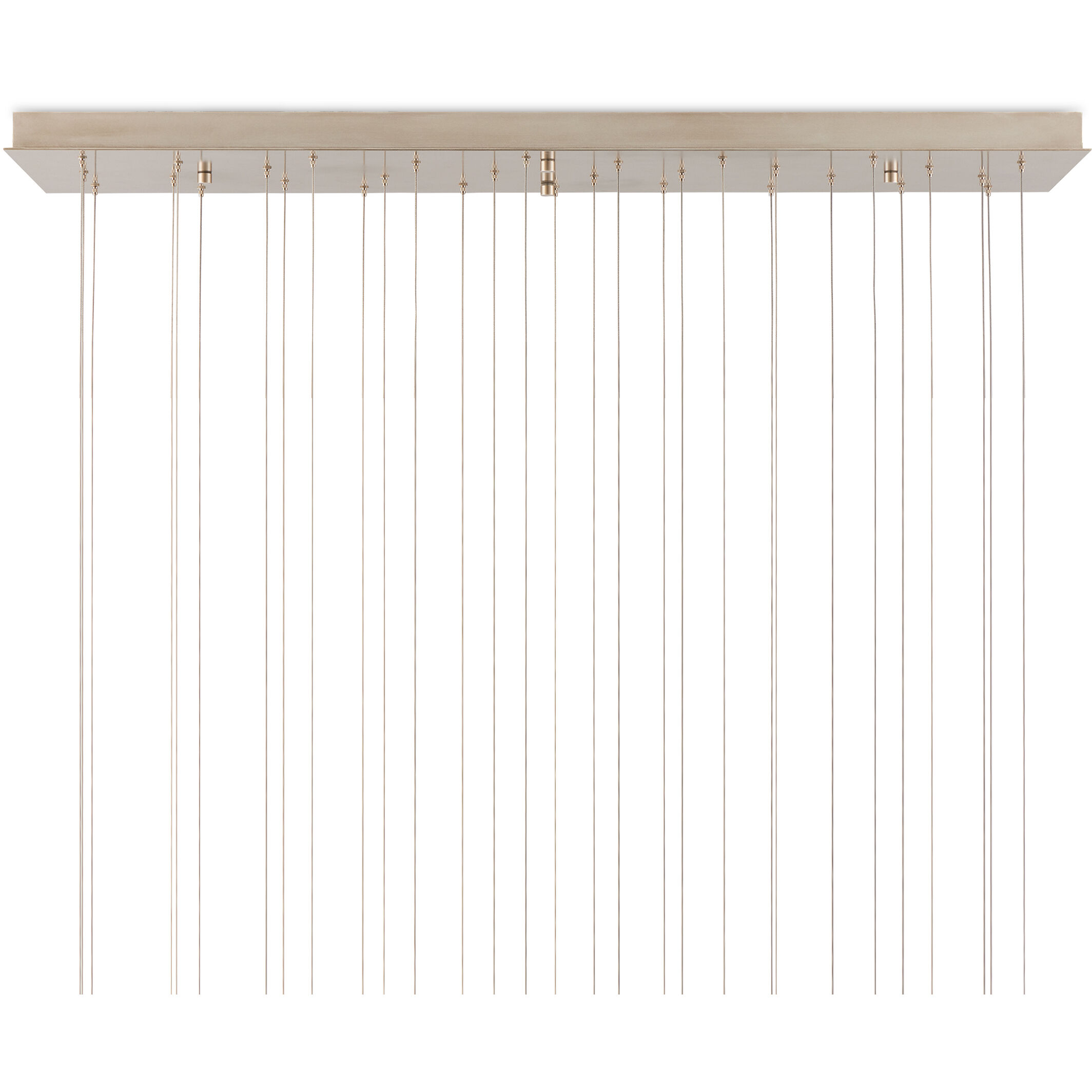 Virtu 30 Light 54 inch Natural/Silver Multi-Drop Pendant Ceiling Light