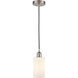 Edison Clymer LED 4 inch Brushed Satin Nickel Mini Pendant Ceiling Light