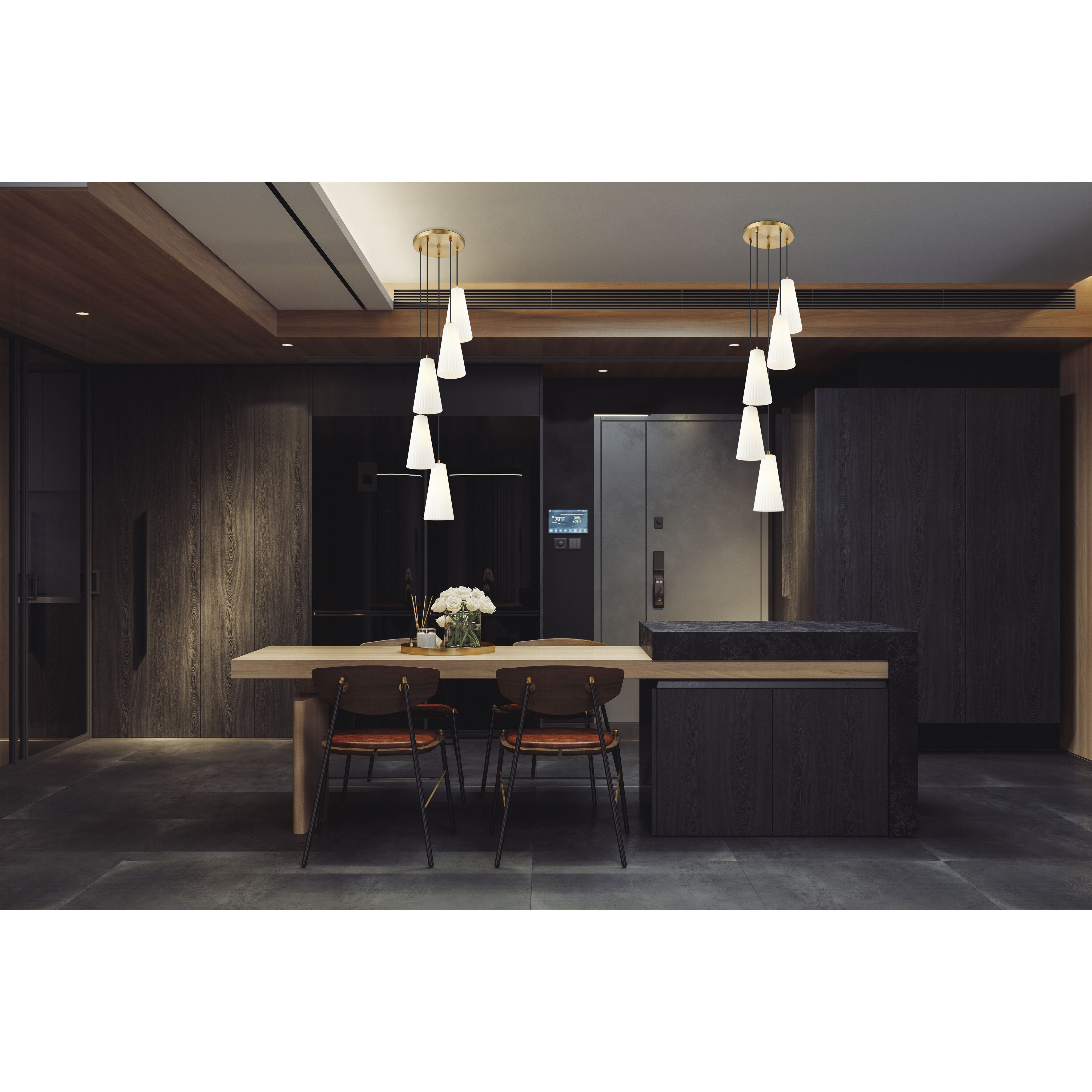 Farrell 5 Light 12 inch Modern Gold Chandelier Ceiling Light