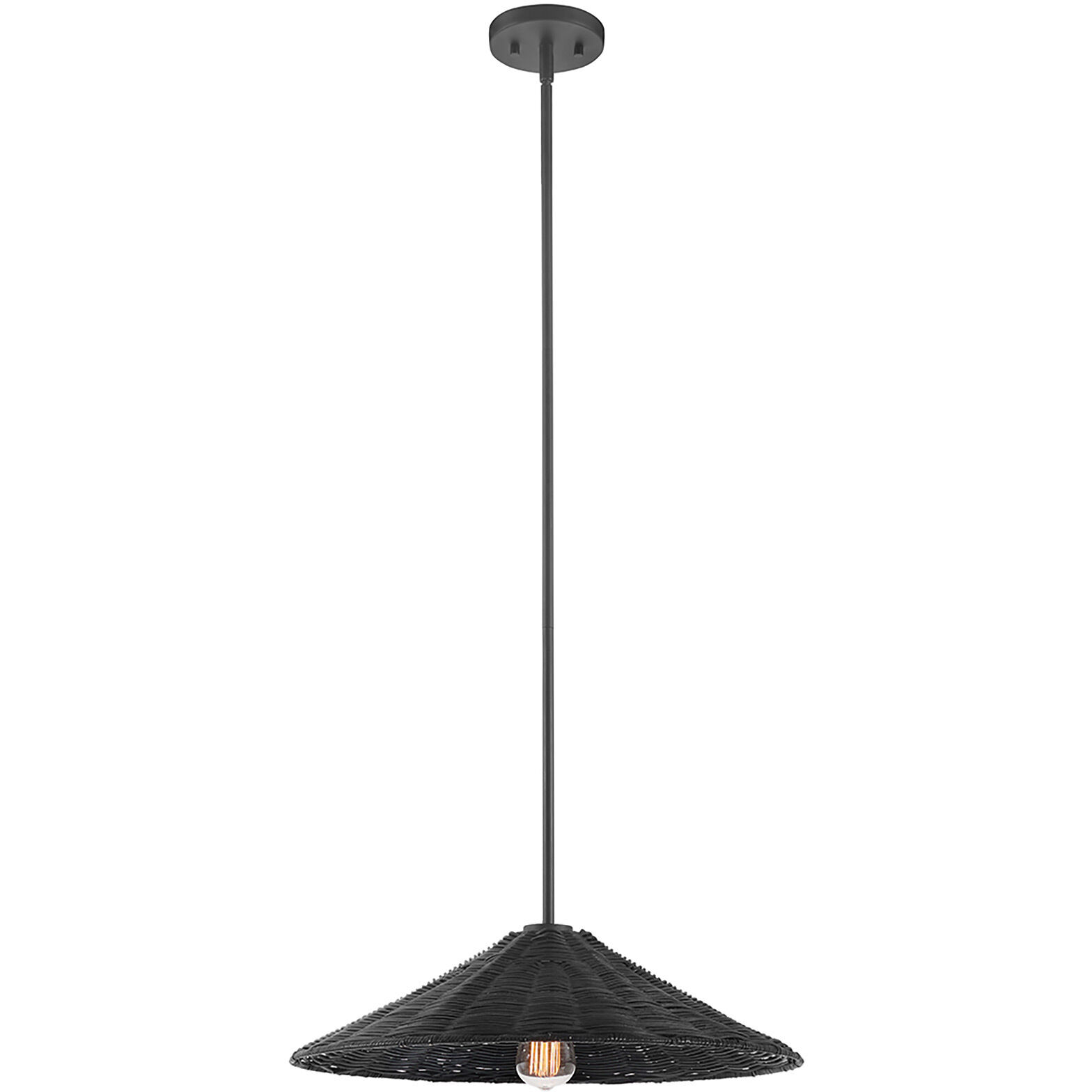 Bohemian 1 Light 20 inch Matte Black Pendant Ceiling Light