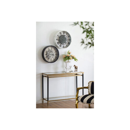 Modern 42 inch Gold and Black Console Table