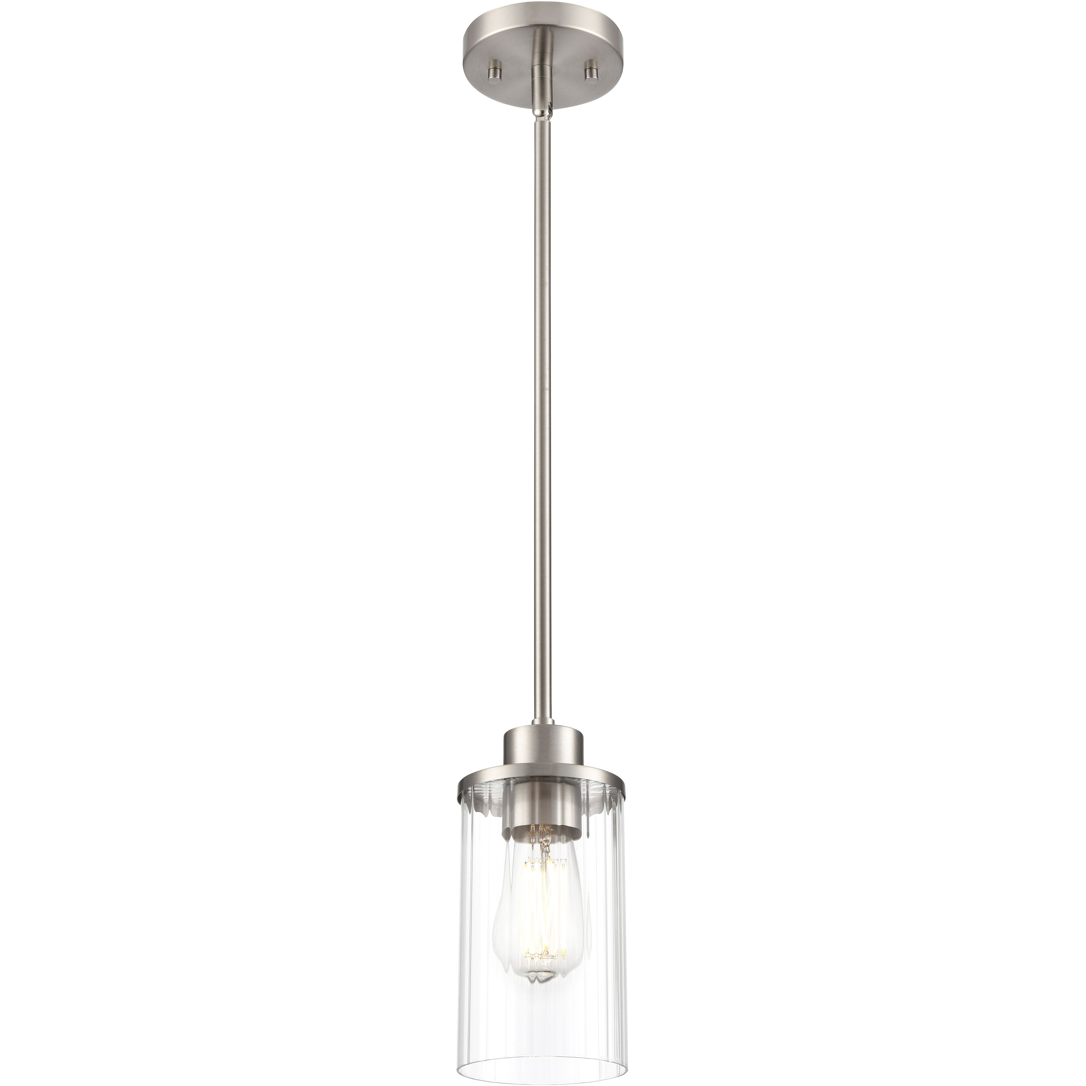 Beverlly 1 Light 4.5 inch Brushed Nickel Pendant Ceiling Light