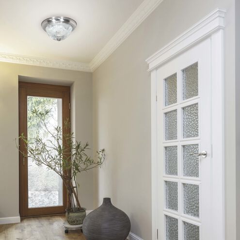 Brentwood 2 Light 11 inch Brushed Nickel Flush Mount Ceiling Light