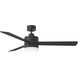 Era 52 LED 52 inch Midnight Black with Midnight Black/American Walnut reversible blades Indoor/Outdoor Ceiling Fan