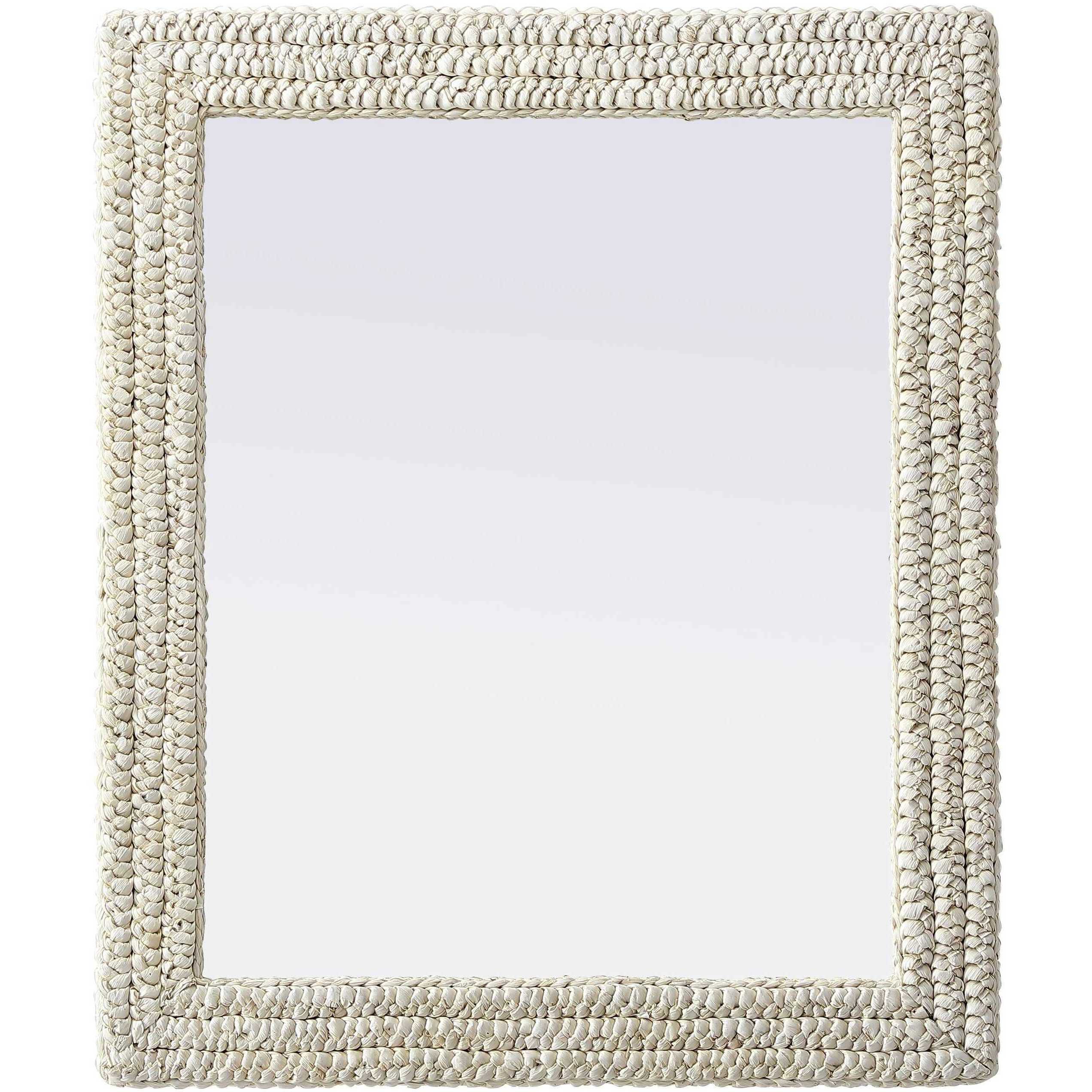 Marlowe 36 X 30 inch Linen White Mirror