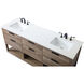 Larkin 72 X 22 X 34 inch Natural Oak Vanity Sink Set