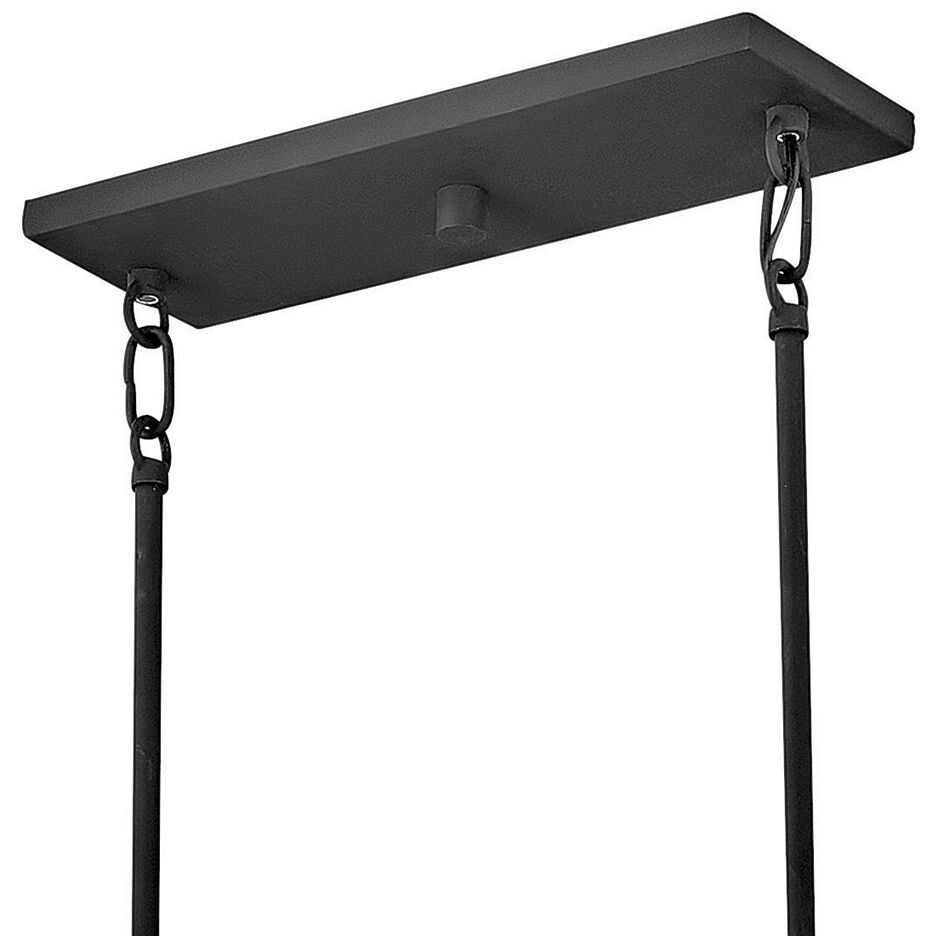 Giada 3 Light 38 inch Black Indoor Linear Chandelier Ceiling Light