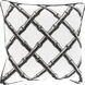 Bamboo Lattice 20 inch White, Charcoal Pillow Kit