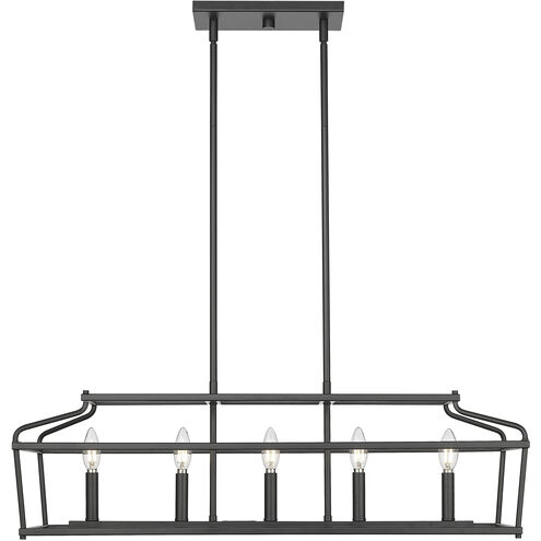 Nellita Island Chandelier Ceiling Light in Matte Black