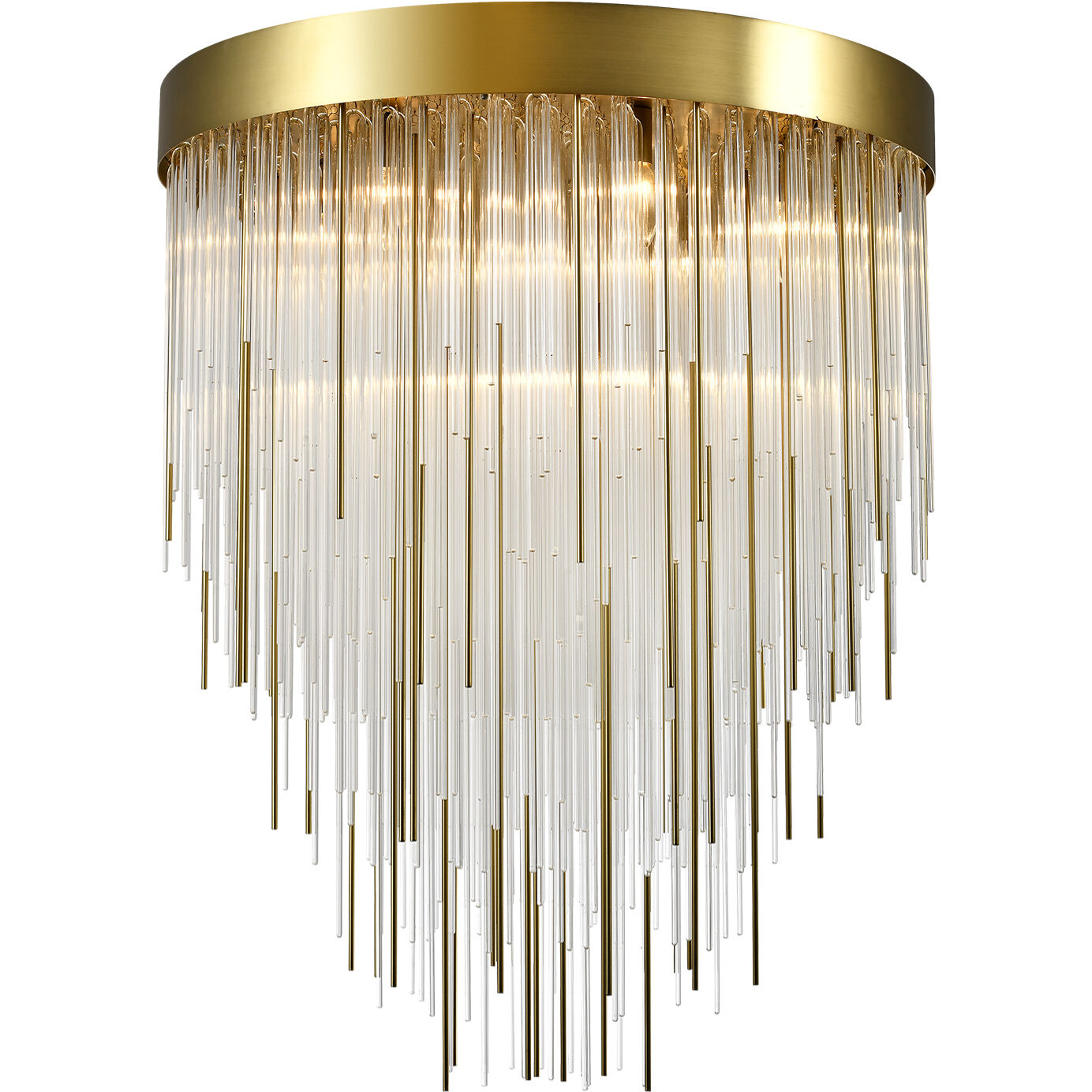 Waterfall 9 Light 24 inch Aged Brass Chandelier Ceiling Light