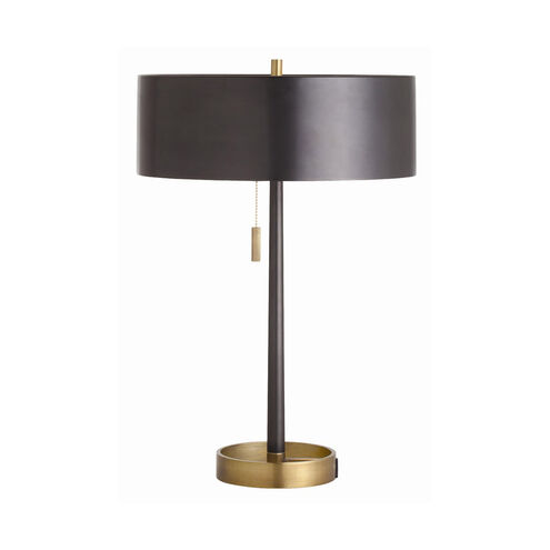 Violetta 23 inch 40 watt Matte Black/Antique Brass Table Lamp Portable Light