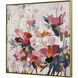 Wild Garden Pink with Cream and Gold Framed Wall Art