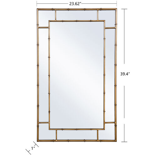 Cameron 39.4 X 23.6 inch Clear and Aged Gold Wall Mirror
