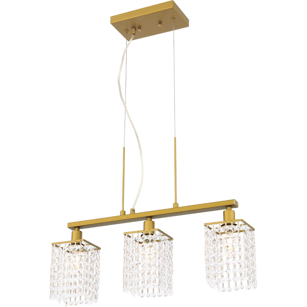 Taylor 3 Light 22 inch Brass Pendant Ceiling Light