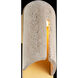 Clog LED 16 inch Beige Travertine and Aged Brass Outdoor Wall Lighting in 2700K