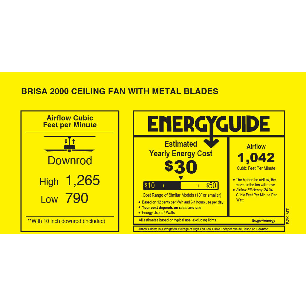 Matthews-Gerbar Brisa 2000 13 inch Brushed Nickel Rotational Ceiling Fan, Matthews-Gerbar