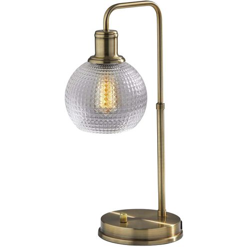 Barnett 20.5 inch 40 watt Antique Brass Table Lamp Portable Light, Simplee Adesso