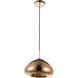 Reflection 1 Light 11 inch Gold Pendant Ceiling Light