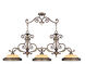 Seville 3 Light 53 inch Palacial Bronze with Gilded Accents Island Ceiling Light