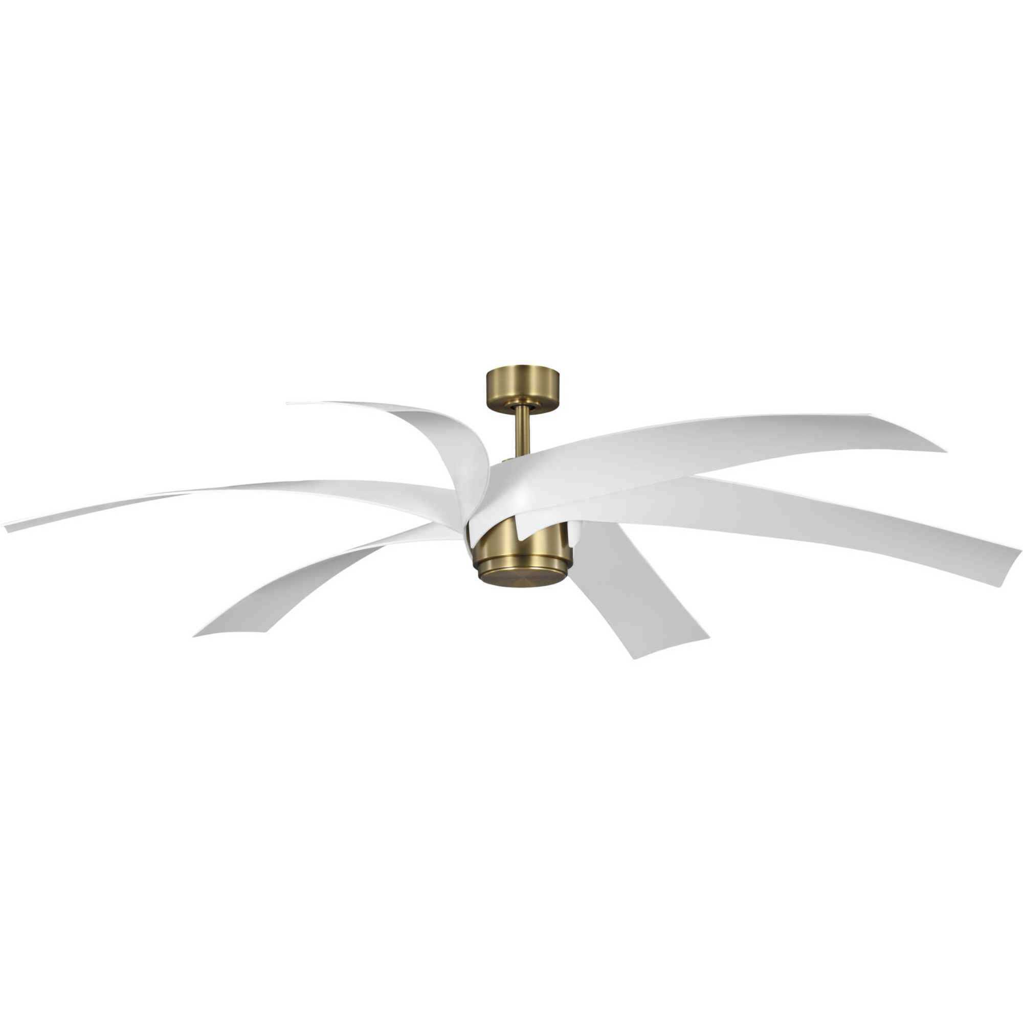 Insigna 72 inch Vintage Brass with Matte White Blades Ceiling Fan