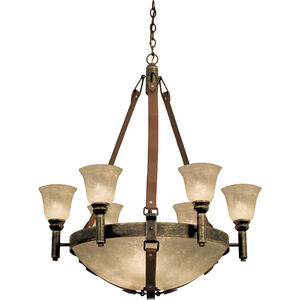 Rodeo Drive 9 Light 30 inch Antique Copper Chandelier Ceiling Light