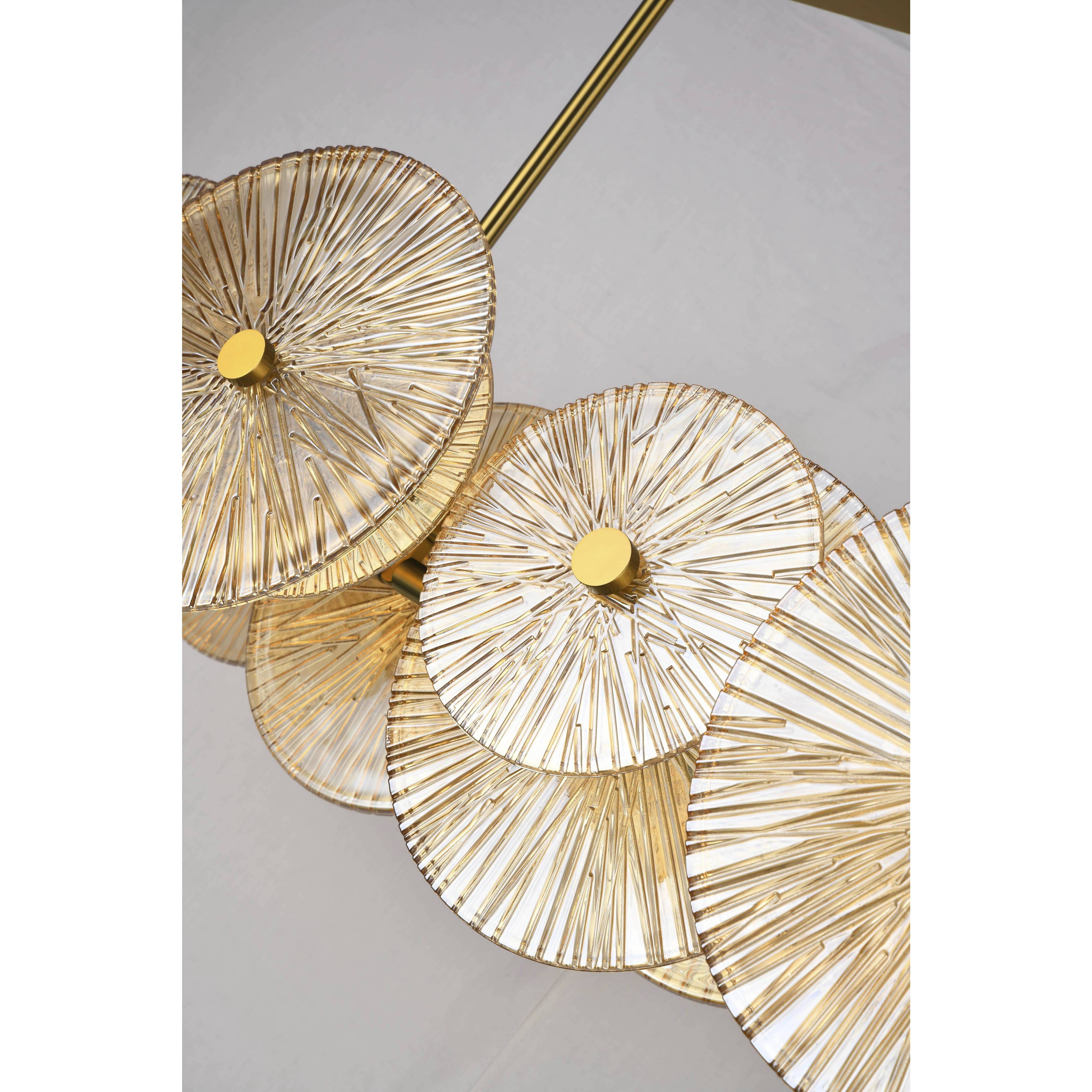 Canada 12 Light 15.7 inch Brass Chandelier Ceiling Light