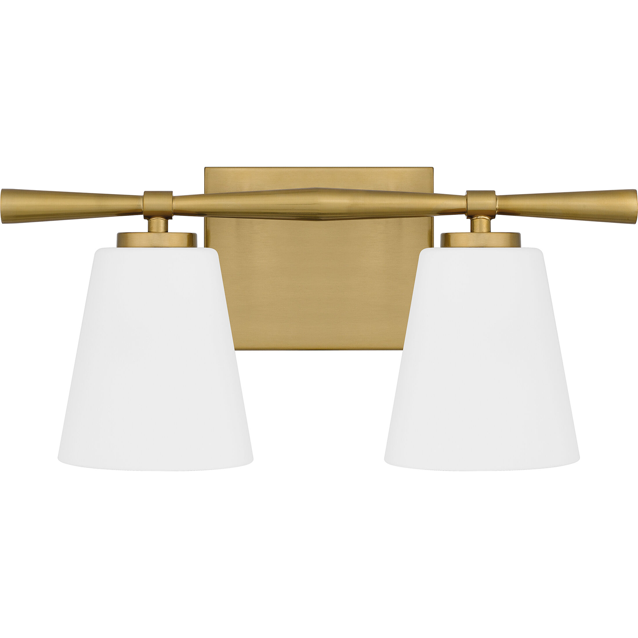 Brindley 2 Light 16 inch Aged Brass Bath Light Wall Light