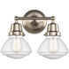 Aditi Olean 2 Light 14.75 inch Brushed Satin Nickel Bath Vanity Light Wall Light, Aditi